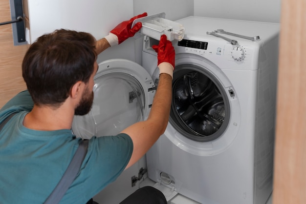 PureFlow technician servicing a dryer vent
